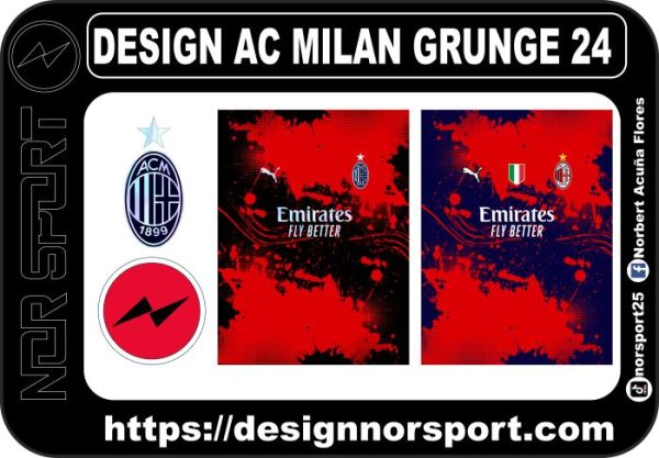 DESIGN AC MILAN GRUNGE 24