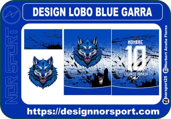 DESIGN LOBO BLUE GARRA
