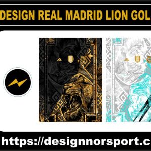 DESIGN REAL MADRID LION GOLDEN