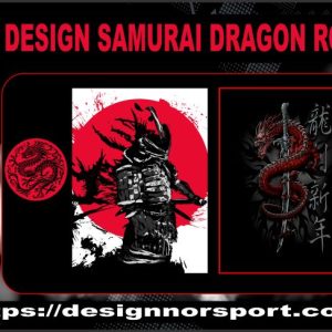 DESIGN SAMURAI DRAGON ROJO