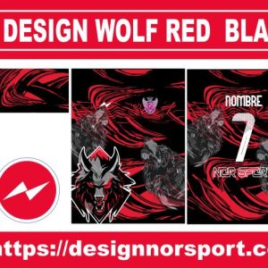 DESIGN WOLF RED  BLACK