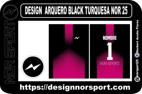 DESIGN  ARQUERO BLACK TURQUESA NOR 25