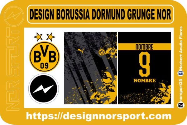 DESIGN BORUSSIA DORMUND GRUNGE NOR