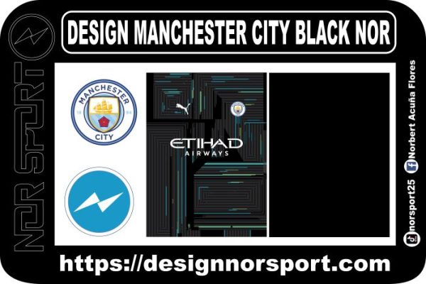 DESIGN MANCHESTER CITY BLACK NOR