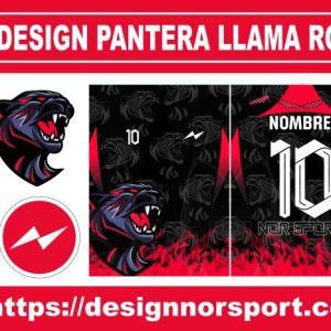 DESIGN PANTERA LLAMA ROJA