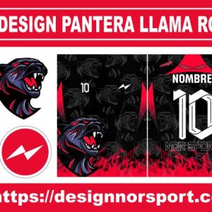 DESIGN PANTERA LLAMA ROJA