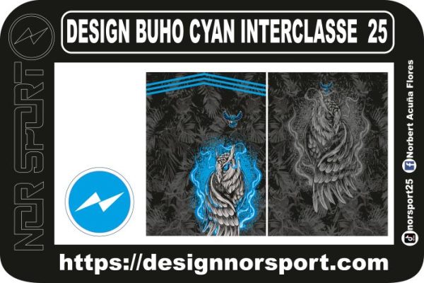 DESIGN BUHO CYAN INTERCLASSE  25