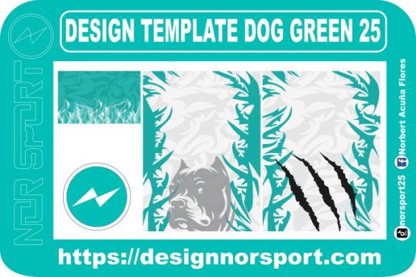 DESIGN TEMPLATE DOG GREEN 25