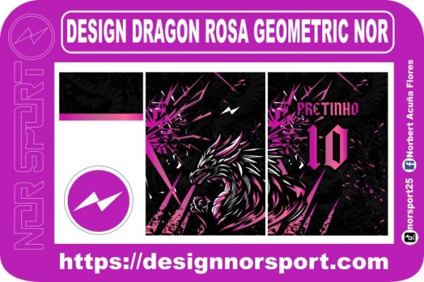 DESIGN DRAGON ROSA GEOMETRIC NOR