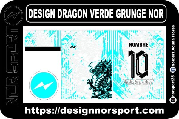 DESIGN DRAGON VERDE GRUNGE NOR