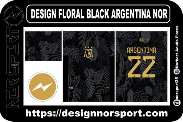 DESIGN FLORAL BLACK ARGENTINA NOR