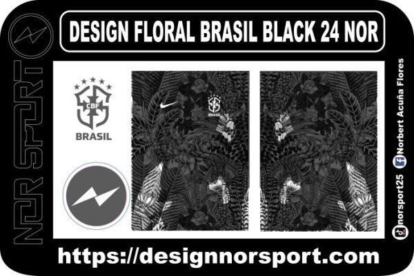 DESIGN FLORAL BRASIL BLACK 24 NOR