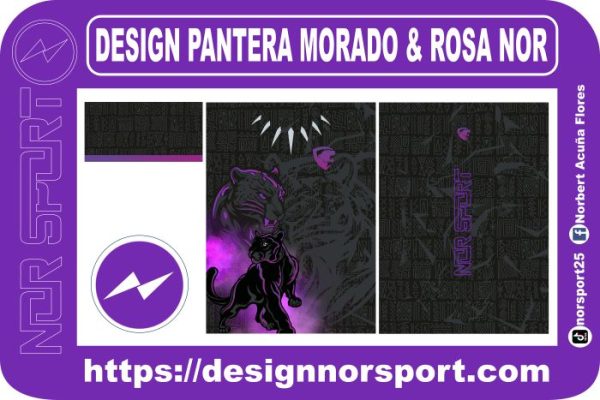 DESIGN PANTERA MORADO & ROSA NOR