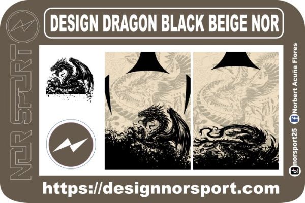DESIGN DRAGON BLACK BEIGE NOR