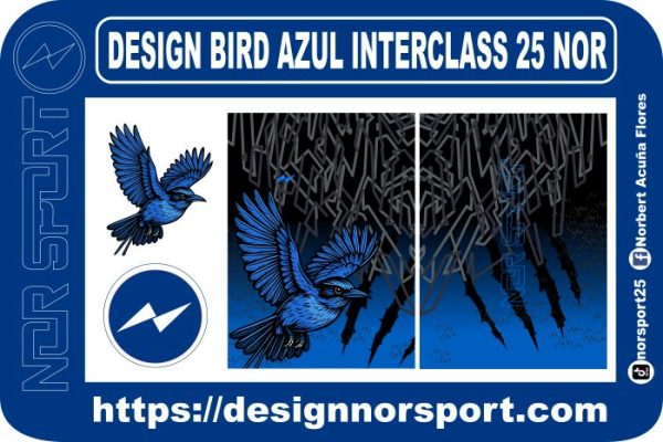 DESIGN BIRD AZUL INTERCLASS 25 NOR