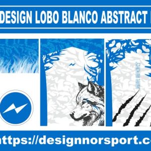 DESIGN LOBO BLANCO ABSTRACT NOR