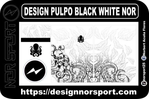 DESIGN PULPO BLACK WHITE NOR