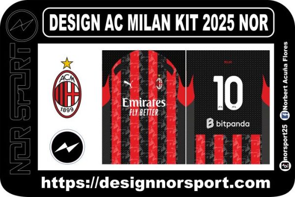 DESIGN AC MILAN KIT 2025 NOR