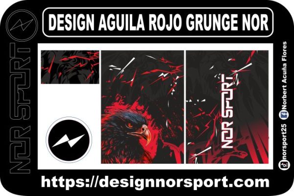 DESIGN AGUILA ROJO GRUNGE NOR