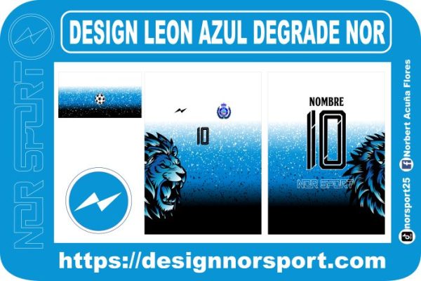 DESIGN LEON AZUL DEGRADE NOR