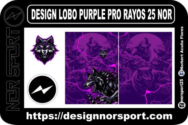 DESIGN LOBO PURPLE PRO RAYOS 25 NOR