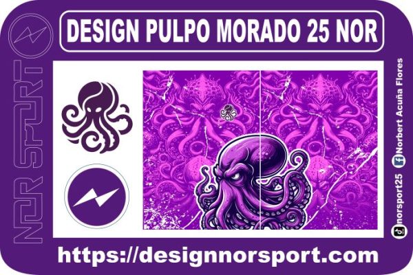 DESIGN PULPO MORADO 25 NOR