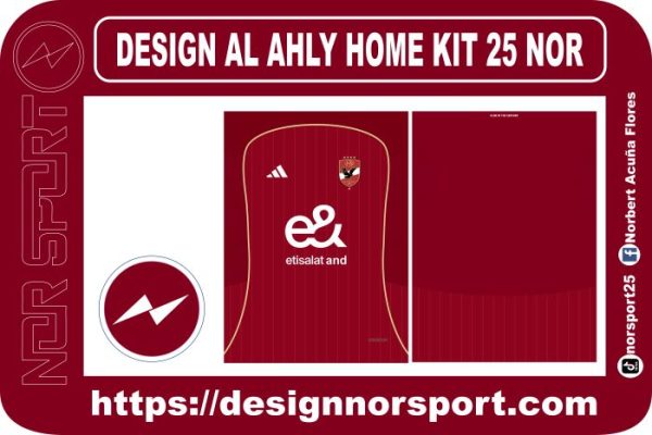 DESIGN AL AHLY HOME KIT 25 NOR