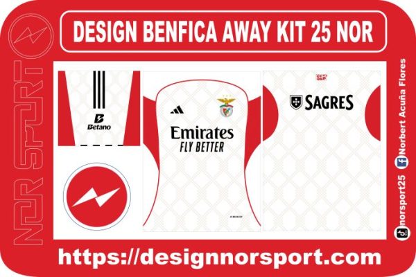 DESIGN BENFICA AWAY KIT 25 NOR