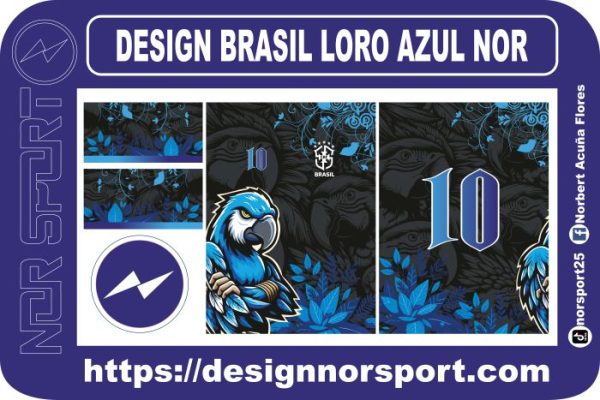 DESIGN BRASIL LORO AZUL NOR