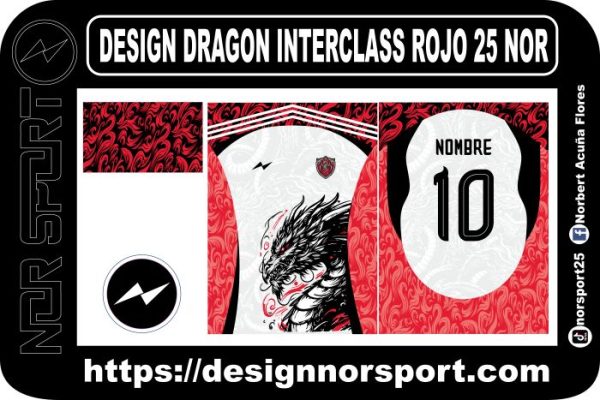 DESIGN DRAGON INTERCLASS ROJO 25 NOR