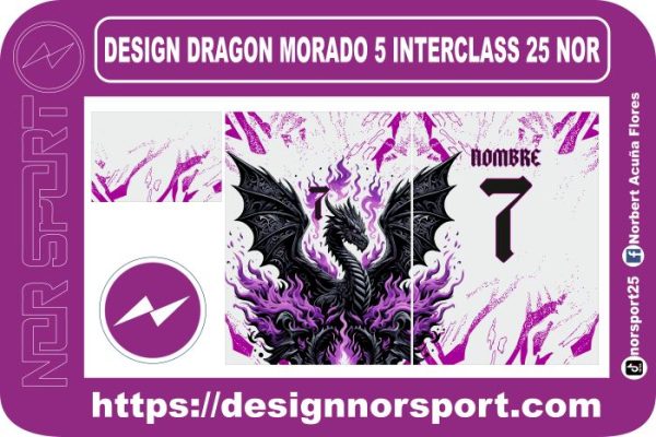 DESIGN DRAGON MORADO 5 INTERCLASS 25 NOR