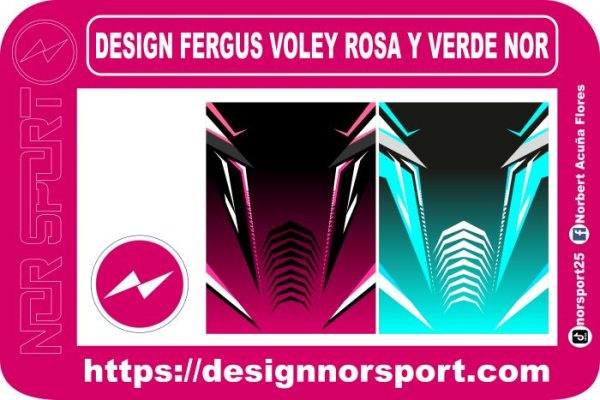 DESIGN FERGUS VOLEY ROSA Y VERDE NOR