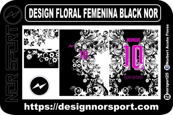 DESIGN FLORAL FEMENINA BLACK NOR