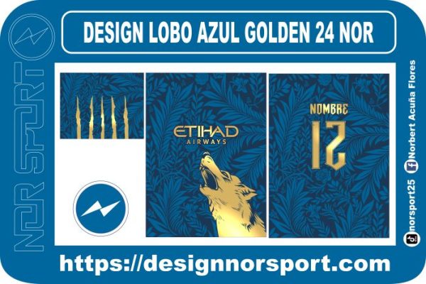 DESIGN LOBO AZUL GOLDEN 24 NOR