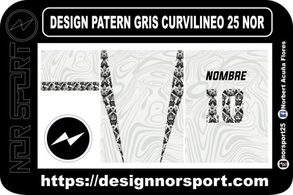 DESIGN PATERN GRIS CURVILINEO 25 NOR