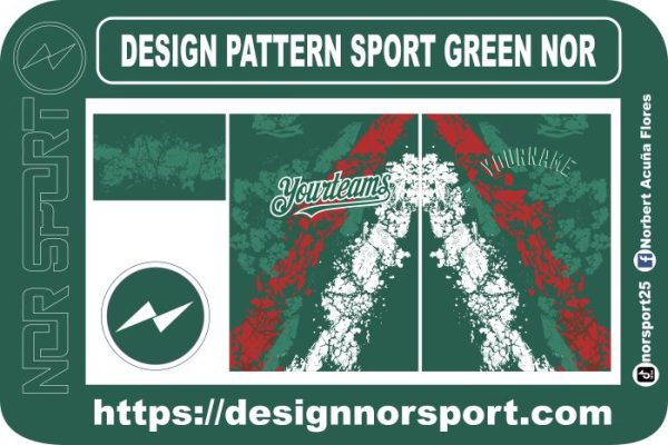DESIGN PATTERN SPORT GREEN NOR