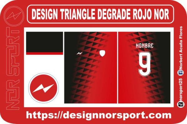 DESIGN TRIANGLE DEGRADE ROJO NOR