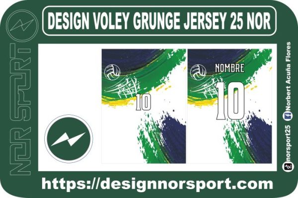 DESIGN VOLEY GRUNGE JERSEY 25 NOR