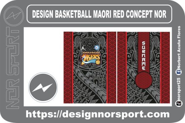 DESIGN BASKETBALL MAORI RED CONCEPT NOR