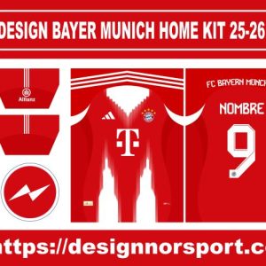 DESIGN BAYER MUNICH HOME KIT 25-26 NOR