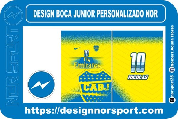 DESIGN BOCA JUNIOR PERSONALIZADO NOR