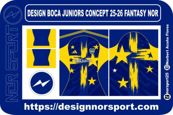 DESIGN BOCA JUNIORS CONCEPT 25-26 FANTASY NOR