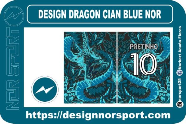 DESIGN DRAGON CIAN BLUE NOR
