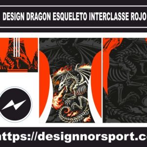 DESIGN DRAGON ESQUELETO INTERCLASSE ROJO NOR