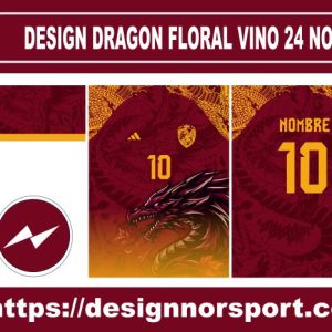 DESIGN DRAGON FLORAL VINO 24 NOR