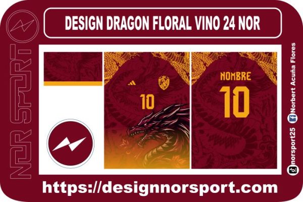 DESIGN DRAGON FLORAL VINO 24 NOR