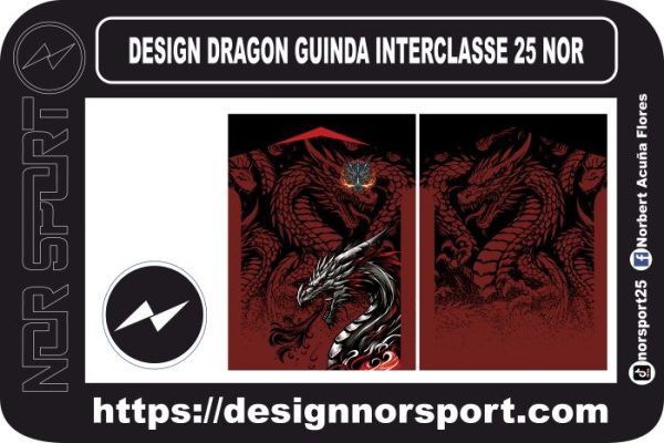 DESIGN DRAGON GUINDA INTERCLASSE 25 NOR