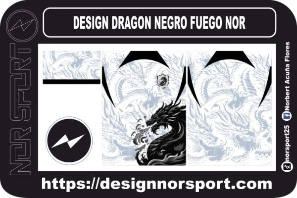 DESIGN DRAGON NEGRO FUEGO NOR