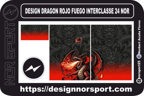 DESIGN DRAGON ROJO FUEGO INTERCLASSE 24 NOR