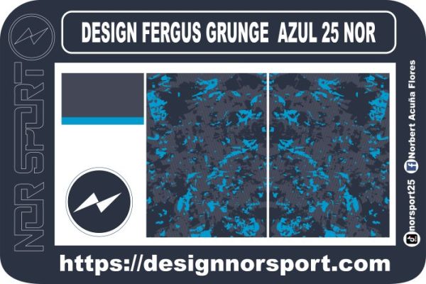 DESIGN FERGUS GRUNGE  AZUL 25 NOR